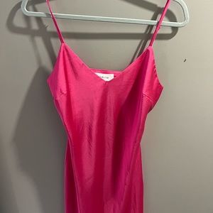 Bacio hot pink slip dress